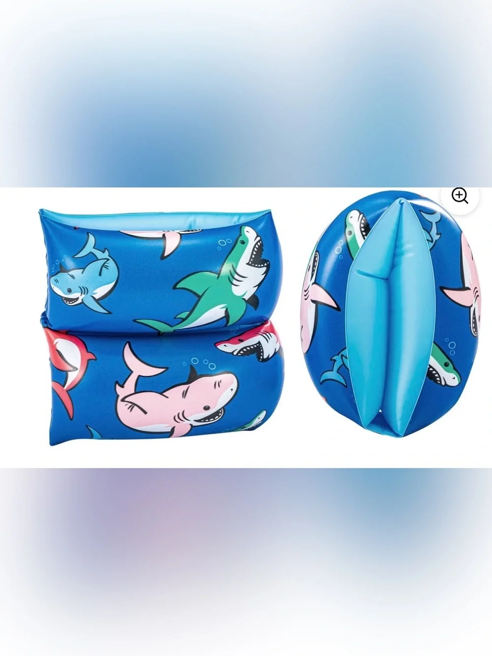Brand New-Bluescape Blue Shark Inflatable Printed Kids Armbands